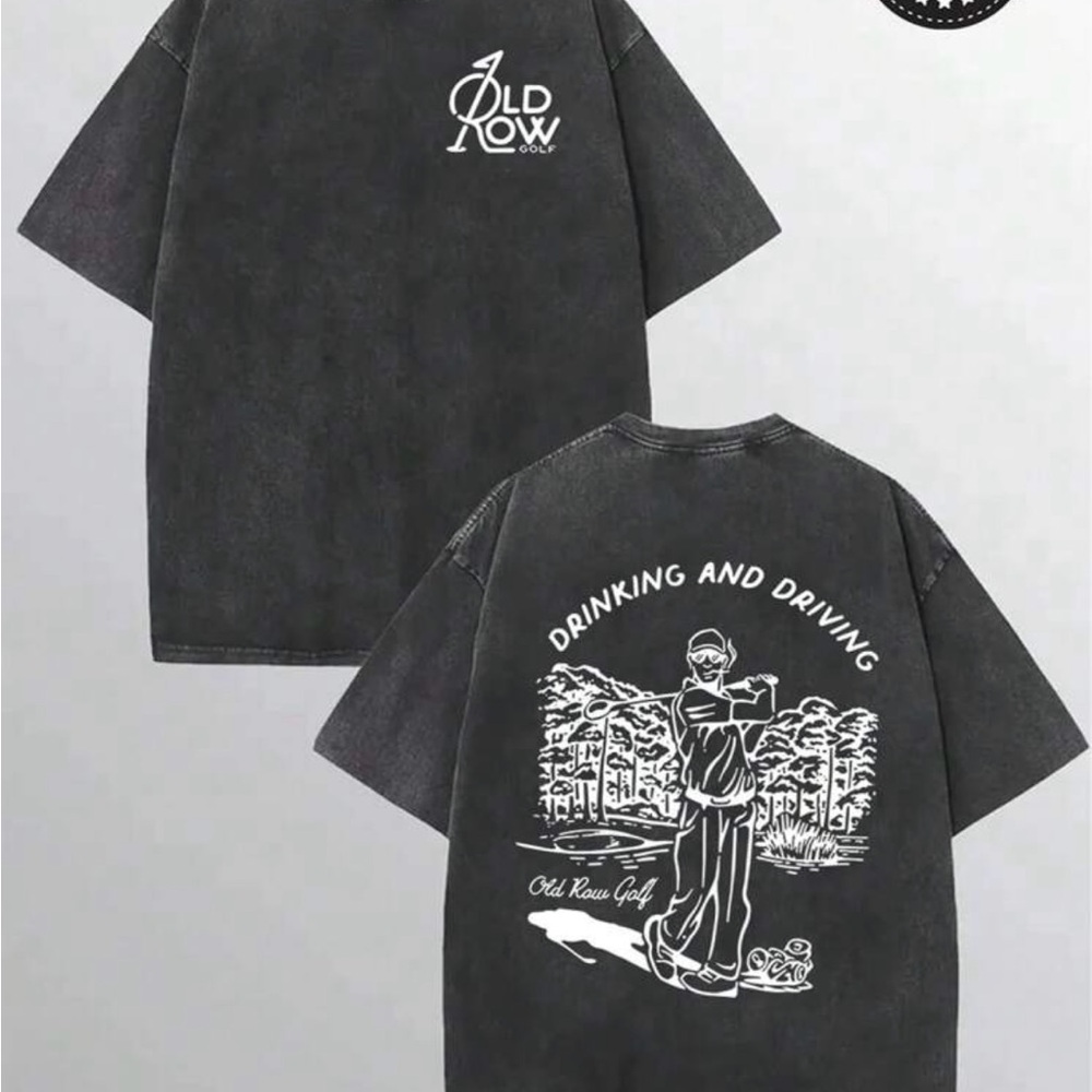 Old Row Men's Charcoal Graphic Tee